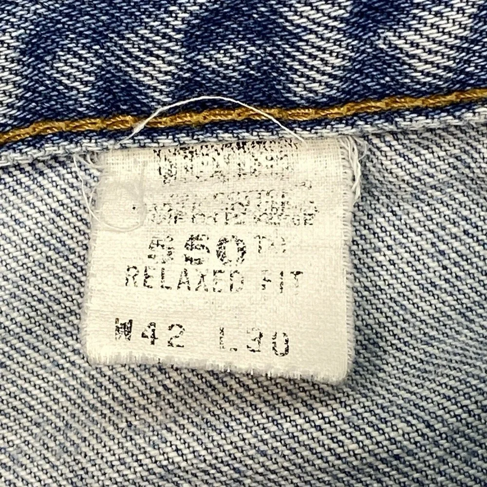 Vintage Levi's 550‎ Relaxed Fit Light Washed Men's 42x30 Denim Retro Distressed